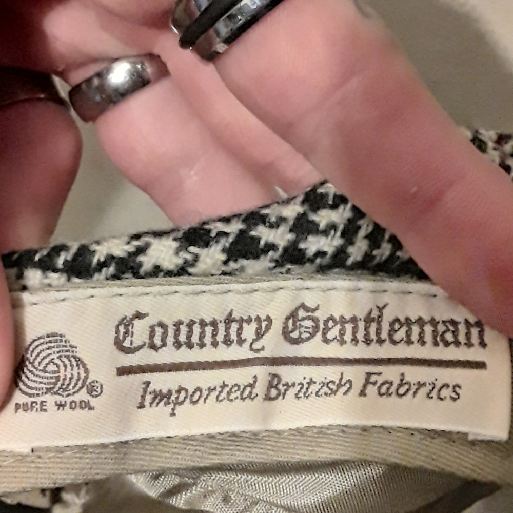 Wool houndstooth hat - Picture 4 of 4